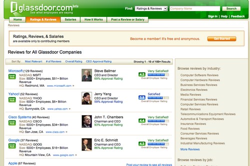 top ten job sites