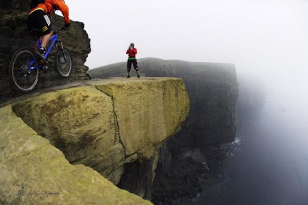 Bike trail on the Cliffs of Moher.
