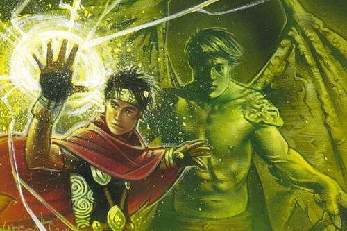 Wiccan and Hulking Sketch Card by JeffLafferty
