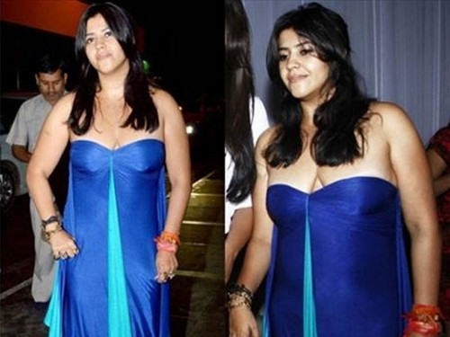 Ekta Kapoor Ugly Cleavage