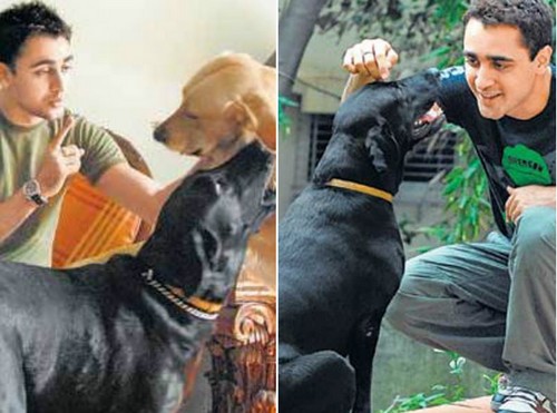 Imran Khan with dog