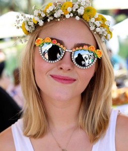 Long Bob with Flower hair band