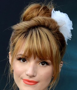 Side pony tail with flowers