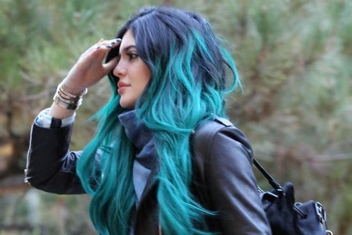 Kylie Jenner Pastel Blue Hair