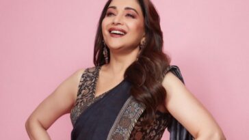 Madhuri Dixit The Ever Young Bollywood Queen Shines in a Chic Saree